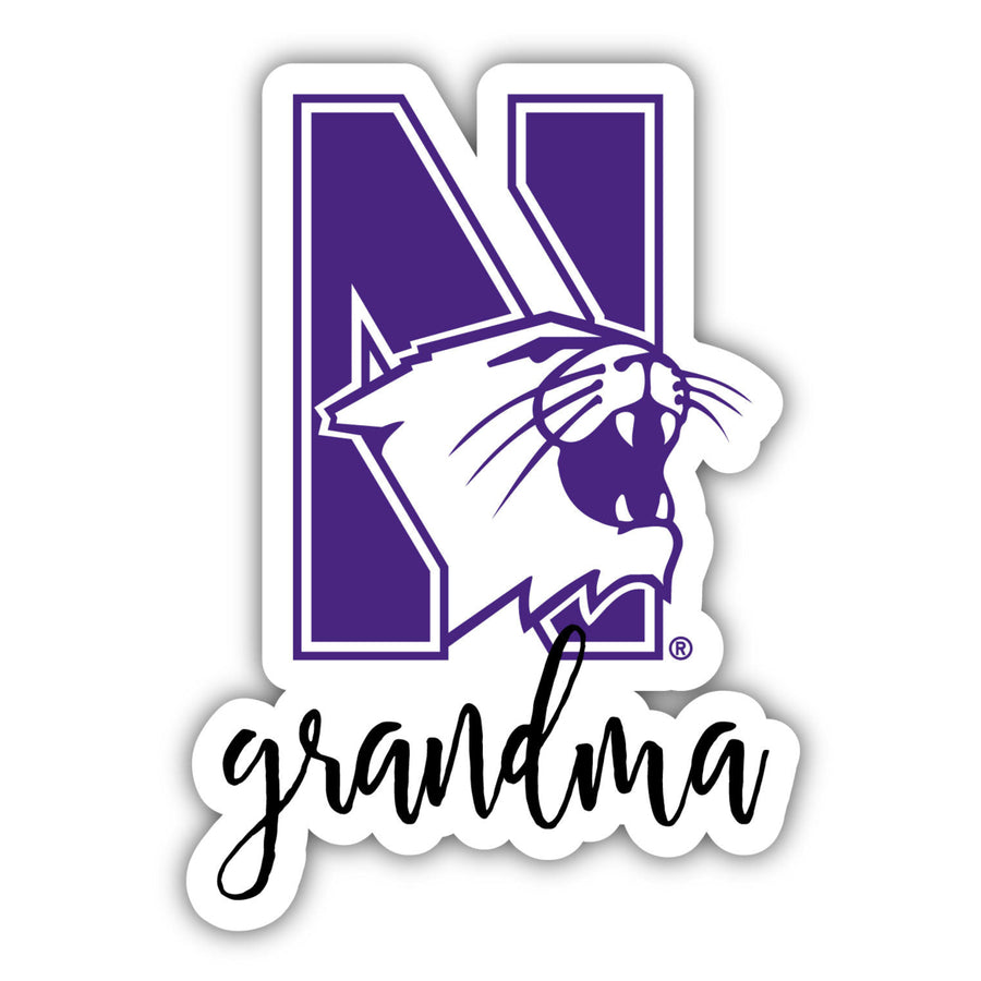 Northwestern University Wildcats 4 Inch Proud Grand Mom Die Cut Decal Image 1