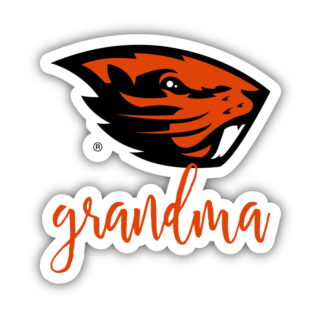 Oregon State Beavers 4 Inch Proud Grand Mom Die Cut Decal Image 1