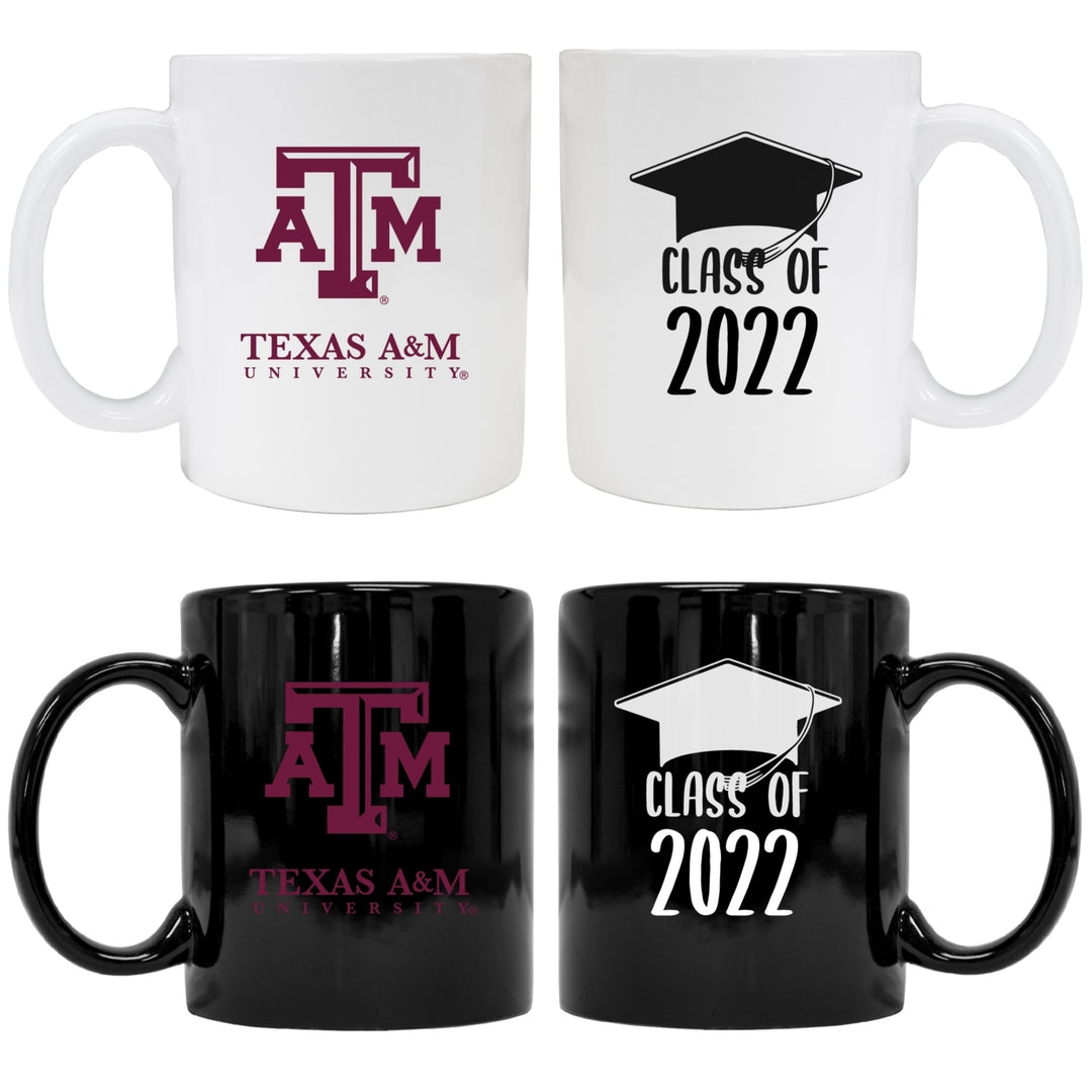 Texas AandM Aggies Grad Ceramic Coffee Mug Black Image 1