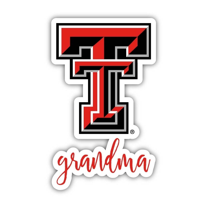 Texas Tech Red Raiders 4 Inch Proud Grand Mom Die Cut Decal Image 1