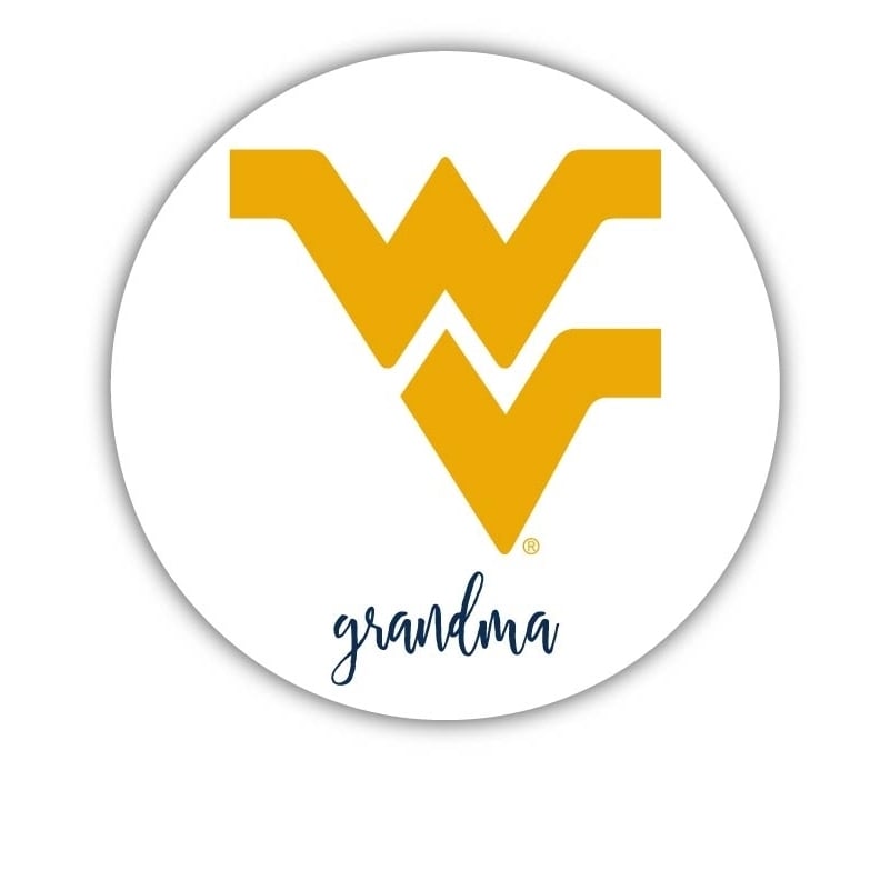 West Virginia Mountaineers 4 Inch Proud Grand Mom Die Cut Decal Image 1