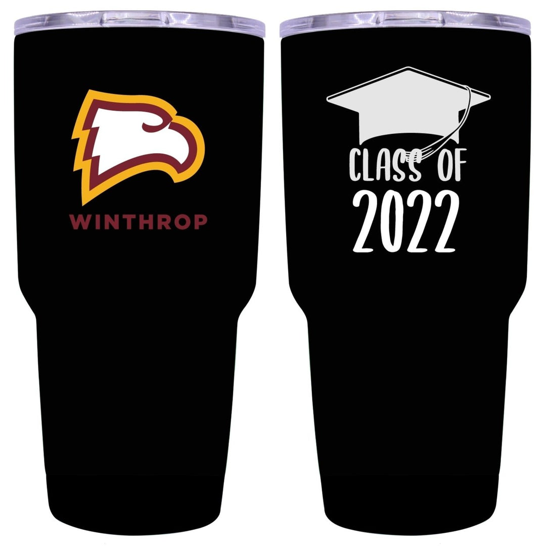 Winthrop Univeristy Graduation Insulated Stainless Steel Tumbler Black Image 1