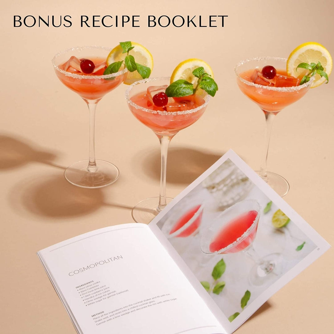 Boston Style Cocktail Shaker Kit with Gift Box Storage Pouch Recipe Book and All Essential Drink Accessories Image 8