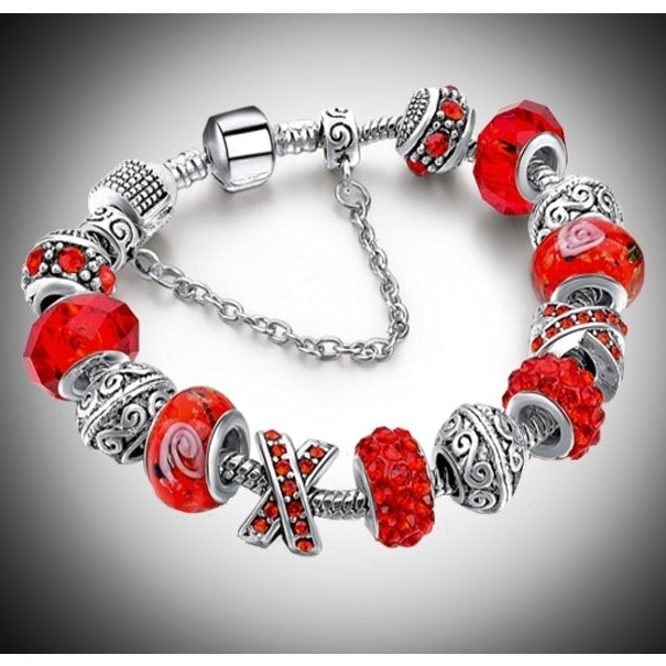 GG - Murano Glass And Crystal Charm Bracelet Image 2