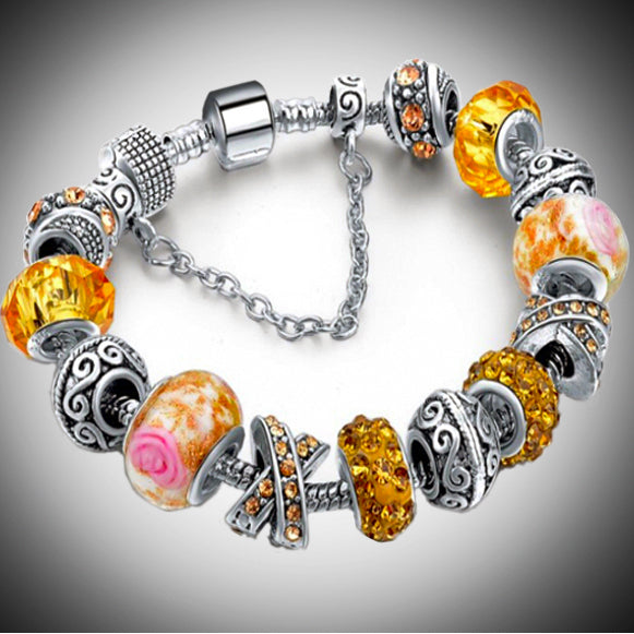 GG - Murano Glass And Crystal Charm Bracelet Image 3