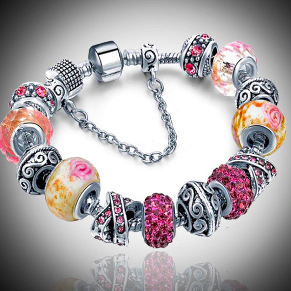 GG - Murano Glass And Crystal Charm Bracelet Image 4