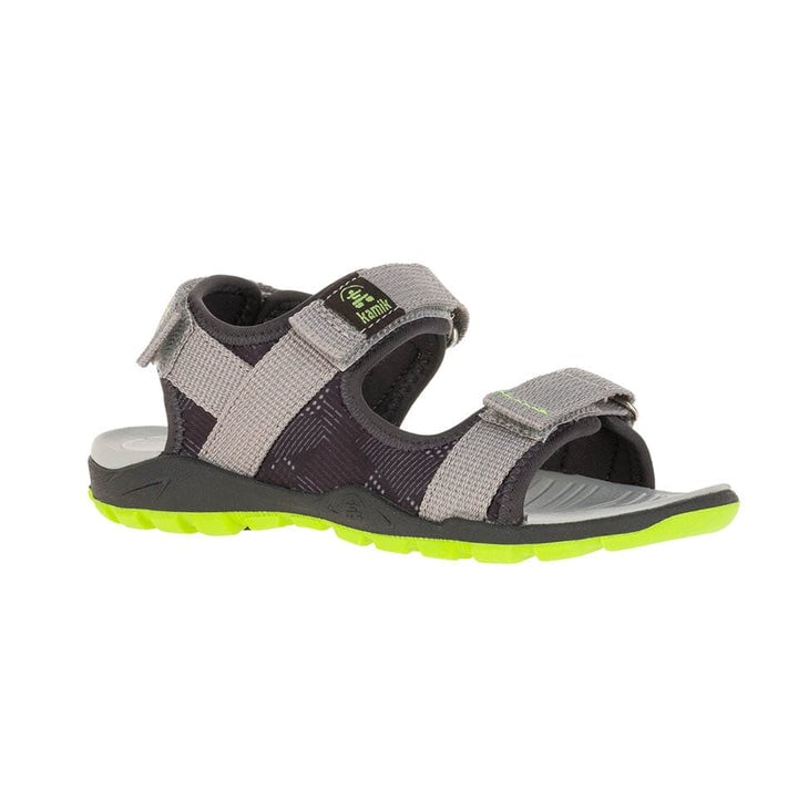 Kamik Kids Jump Sandals Black Charcoal Neoprene Vegan Adjustable HK4254-BCH Image 1