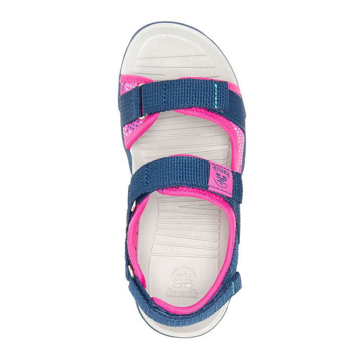 Kamik Kids Jump Sandals Navy/Magenta HK4254 Vegan Quick Drying Size Options Image 2