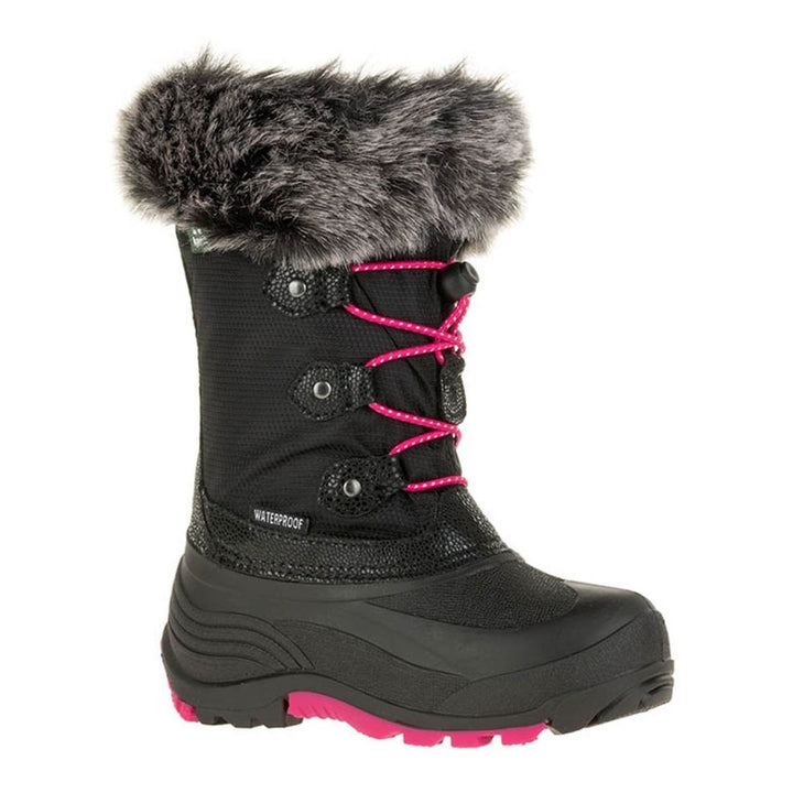 Kamik Powdery 2 Winter Boots Little Girls Black Rose NF8010S-BRO Size 1 Image 1