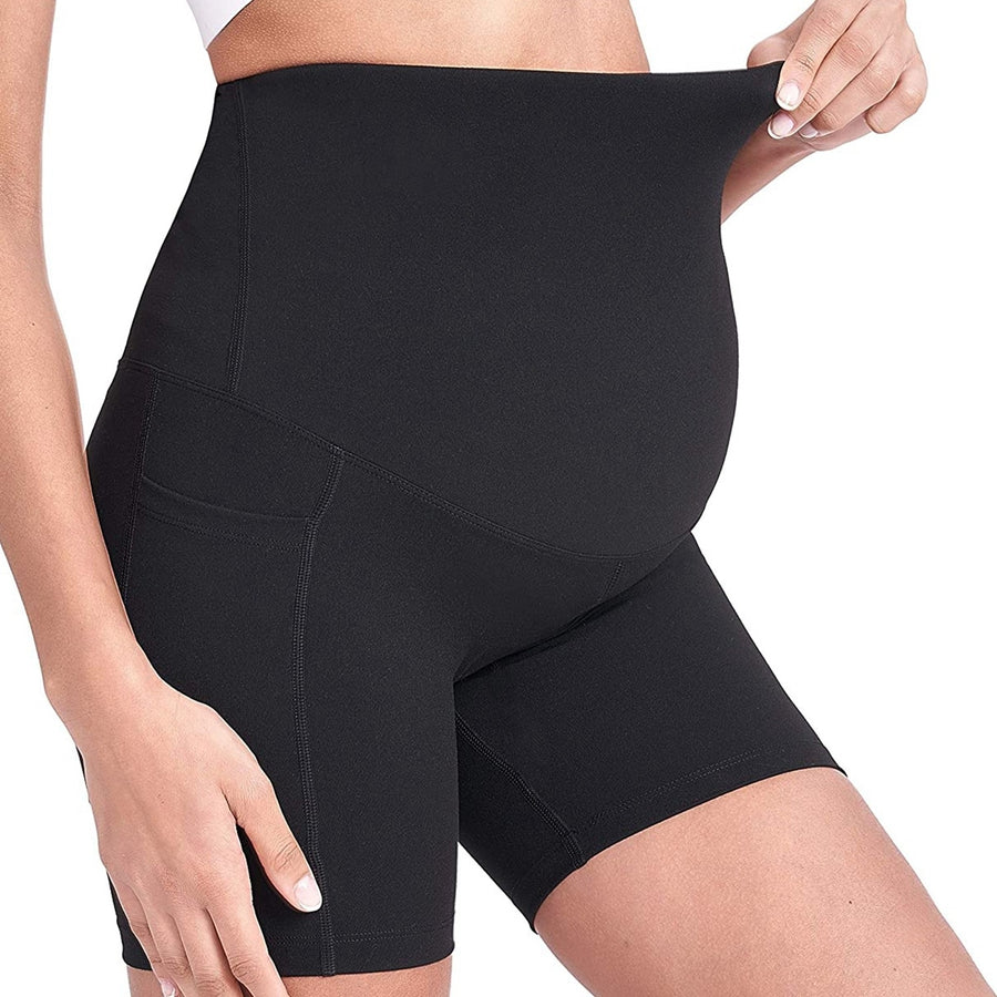 Women Maternity Shorts Seamless Pregnancy Underwear Shapewear Fitness Yoga Running Shorts Image 1