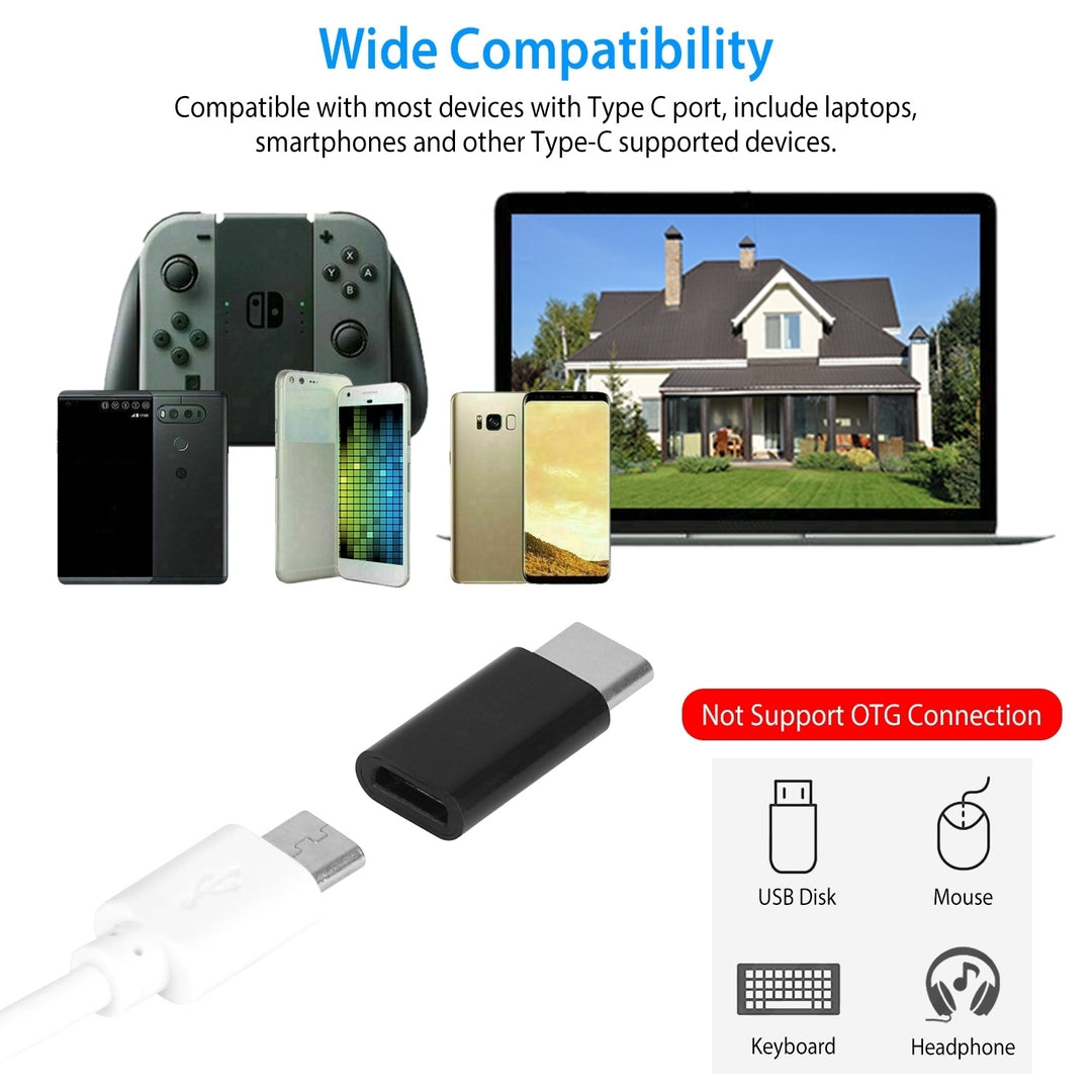 2Pcs Micro USB To Type C Adapter Type C Connector Converter Image 6