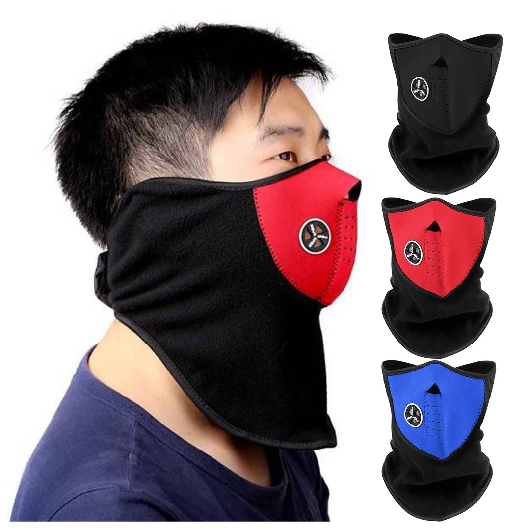 Mens Thermal Balaclava 2-Pack Warm Windproof Ski Face Mask Breathable Black Image 1