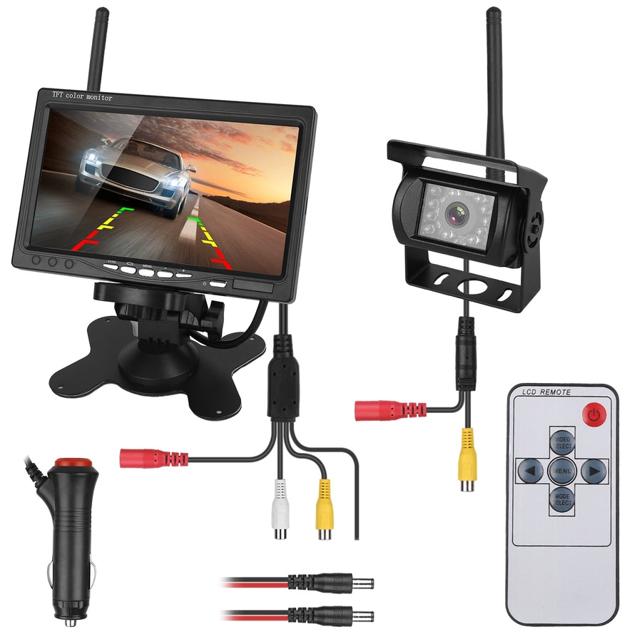 Wireless Backup Camera System Vehicle Rear View Monitor Kit IP67 Waterproof Car Parking Reverse System Image 1