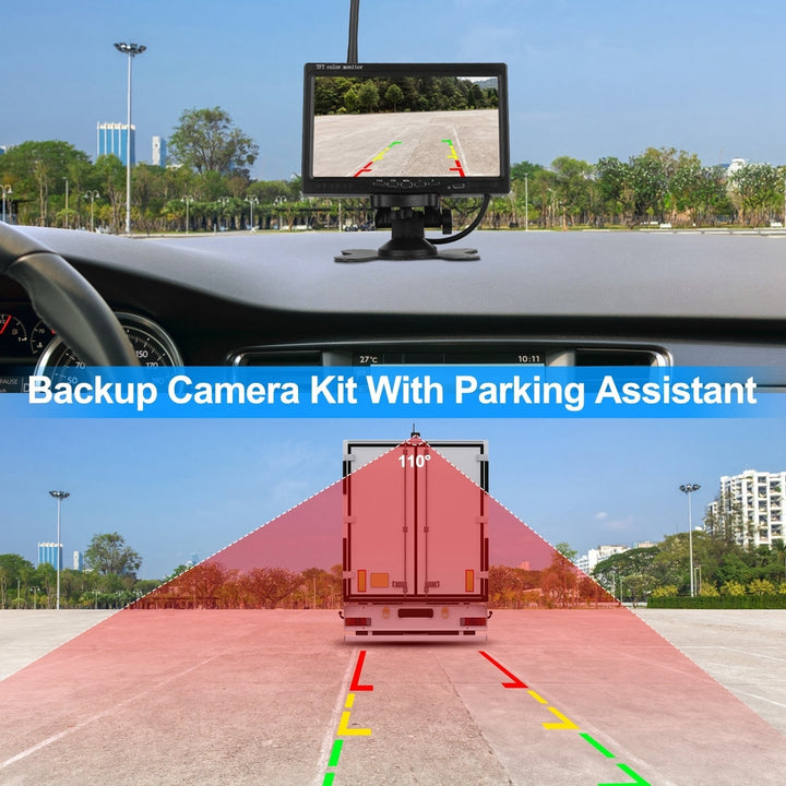 Wireless Backup Camera System Vehicle Rear View Monitor Kit IP67 Waterproof Car Parking Reverse System Image 3