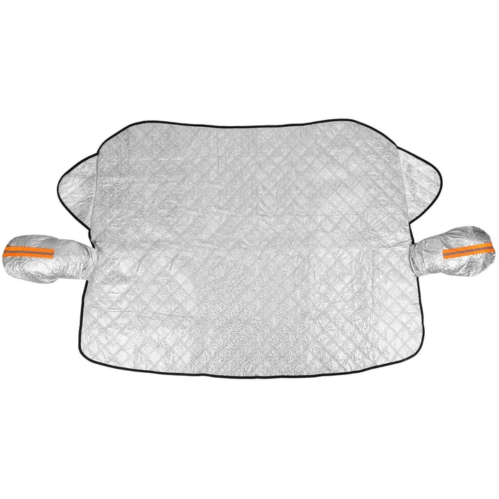 Car Windshield Snow Cover 86.61x43.31in Silver Waterproof Windproof Magnetic Image 1