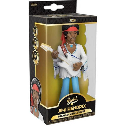 Jimi Hendrix Woodstock 5-Inch Vinyl Gold Figure Image 1