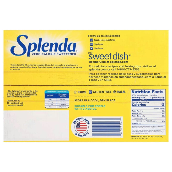 Splenda Zero Calorie Sweetener Packets (1,000 Count) Image 4