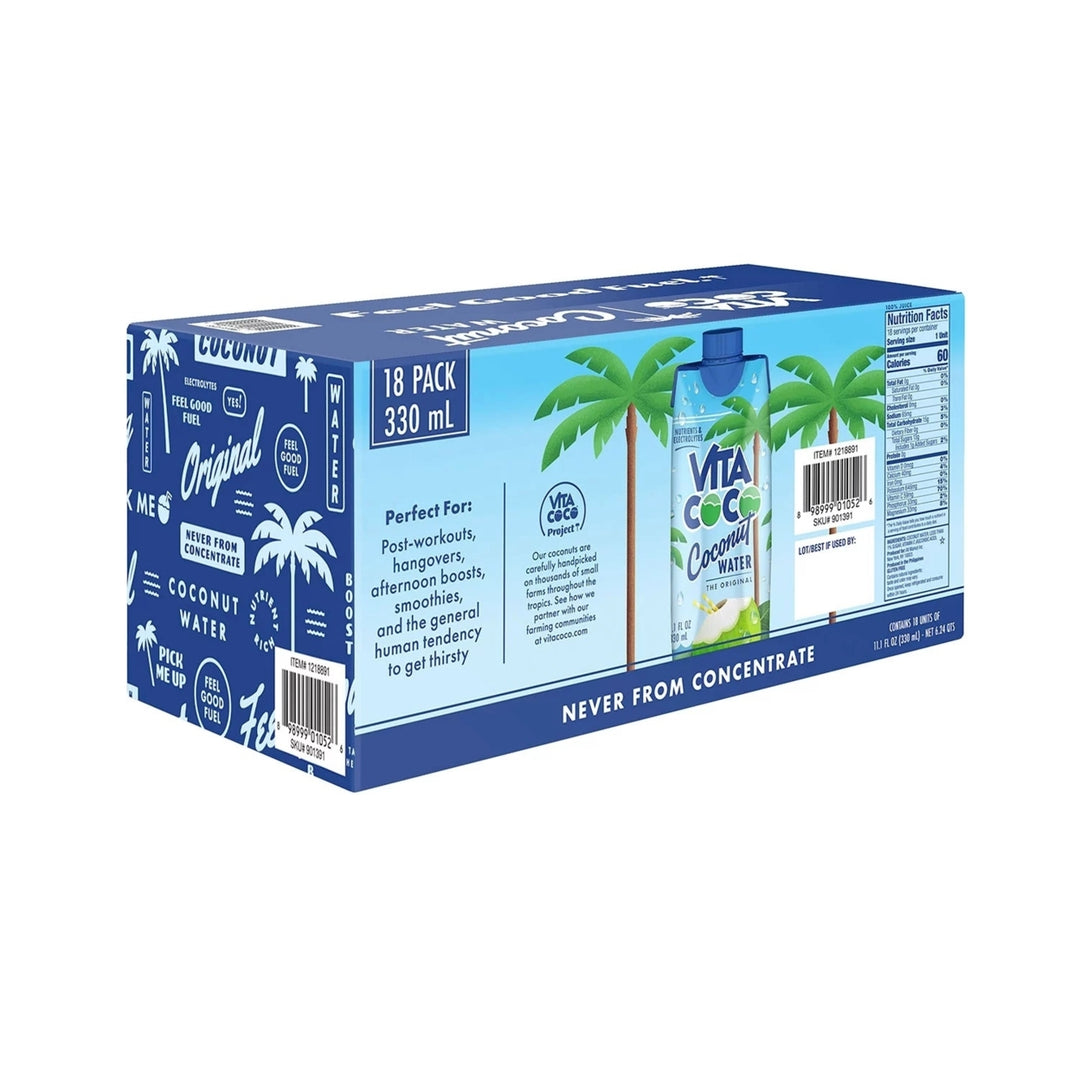 Vita Coco Coconut Water 11.1 Fluid Ounce (Pack of 18) Image 2