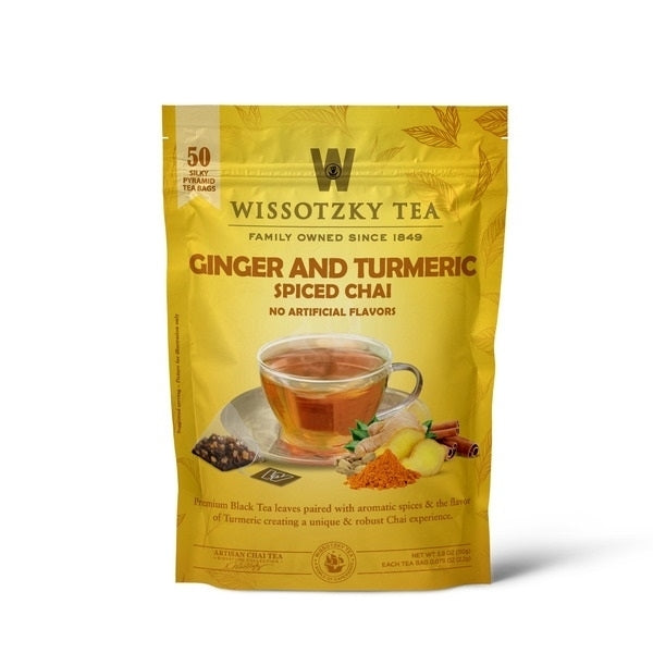 Wissotzky Tea Ginger and Turmeric Spiced Chai 50 Count Image 1