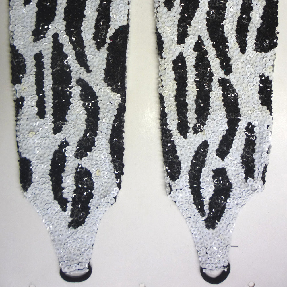 Sequin Gloves Zebra Image 2