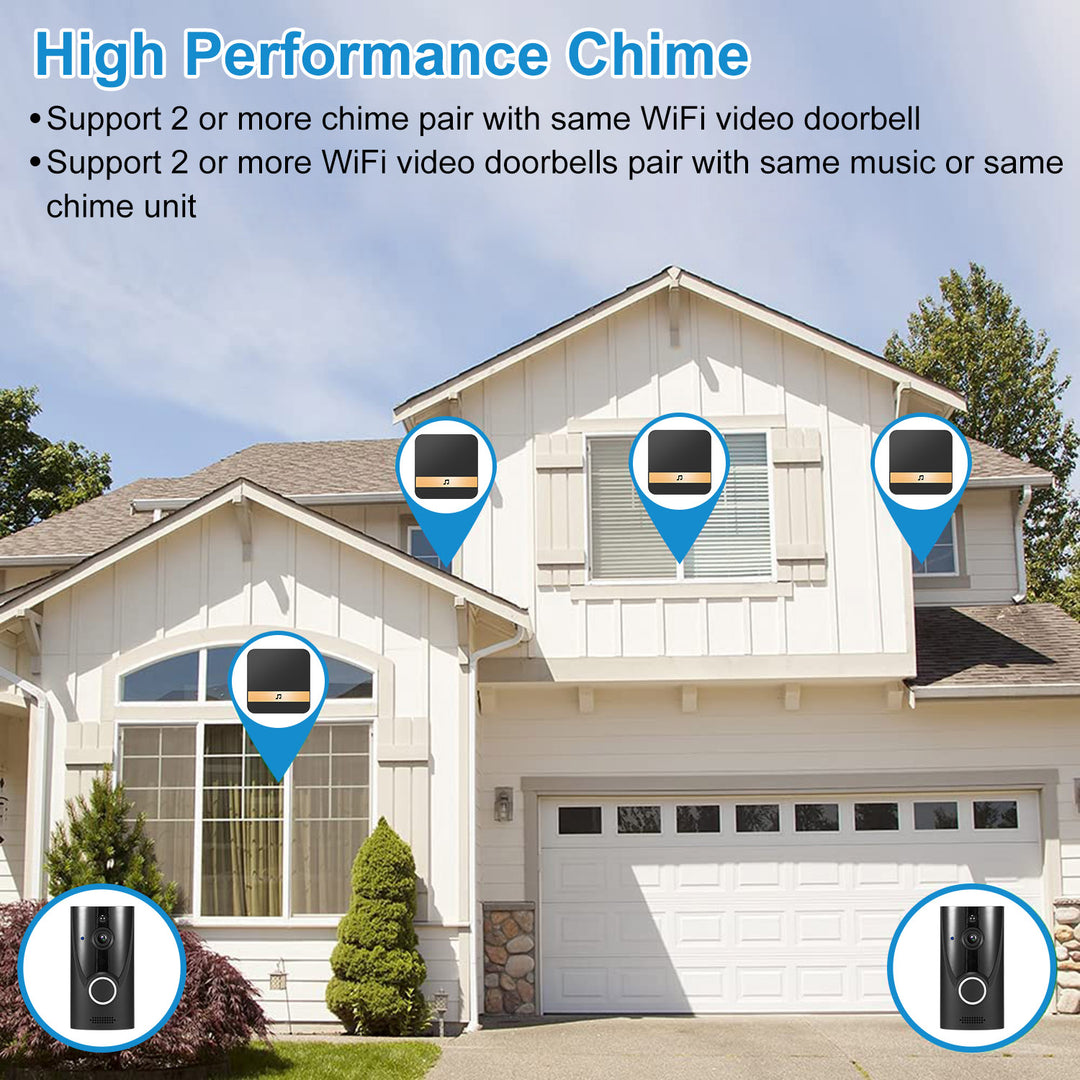 Plug In Door Chime Receiver 433MHz 52 Melodies Adjustable Volume 90-250V Image 6