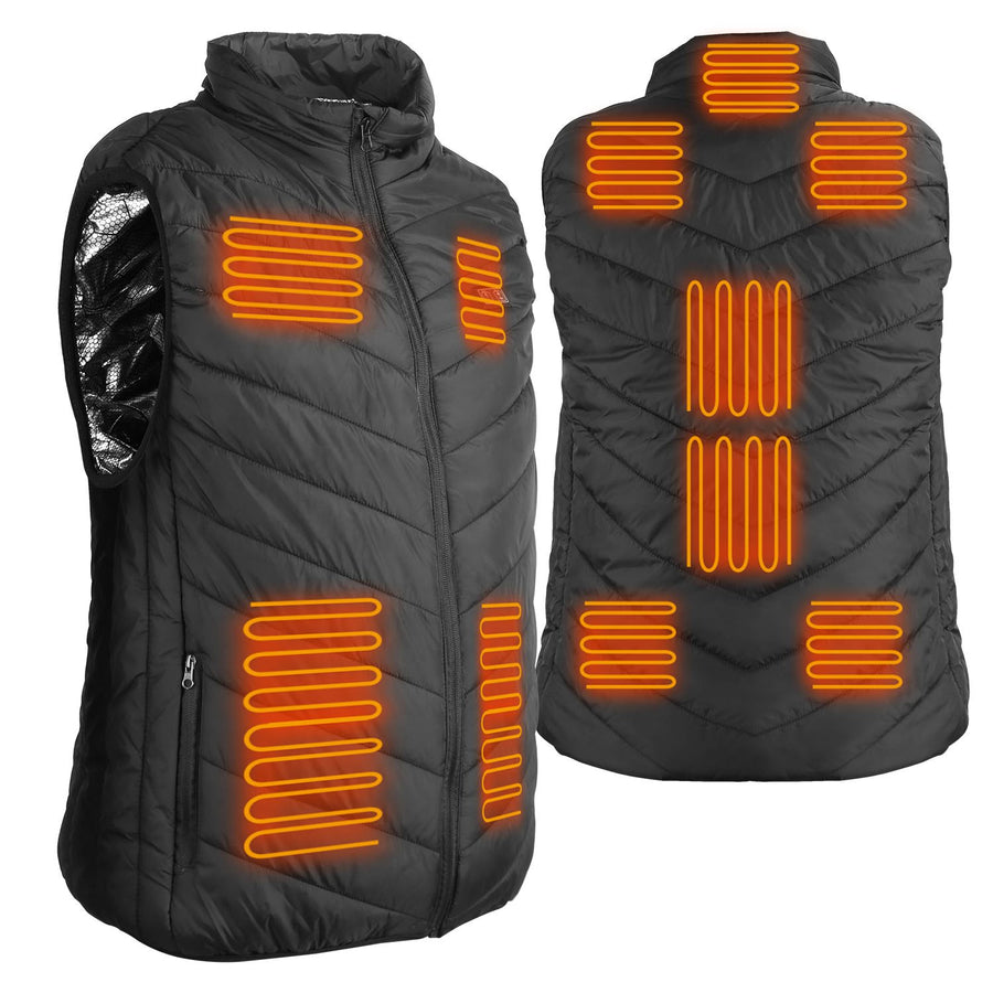 Heated Vest USB Jacket for Men Women Thermal Body Warmer 11 Heating Zones Black Image 1