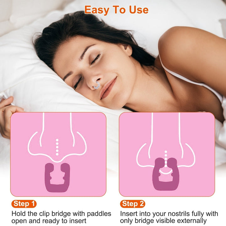 Magnetic Nose Clip Anti Snoring Device 4Pcs Comfortable Reusable Silicone Transparent Image 3