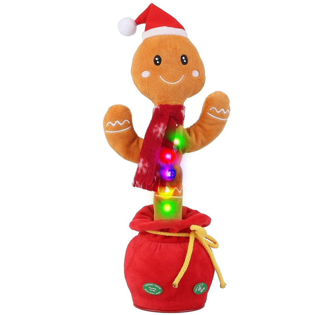 Interactive Plush Dance Toy for Kids Christmas Elk Snowman Penguin Record Sing Image 1