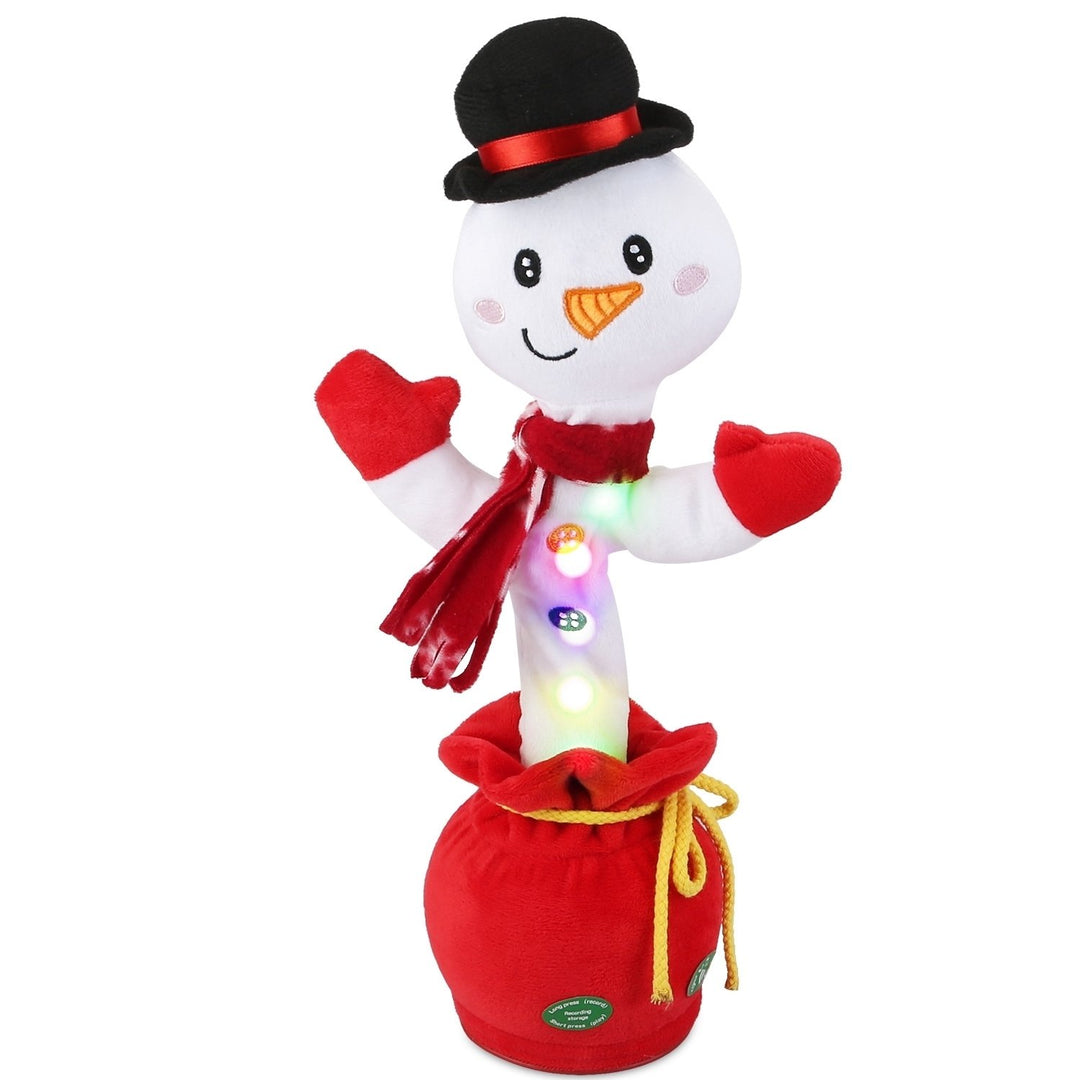 Interactive Plush Dance Toy for Kids Christmas Elk Snowman Penguin Record Sing Image 1