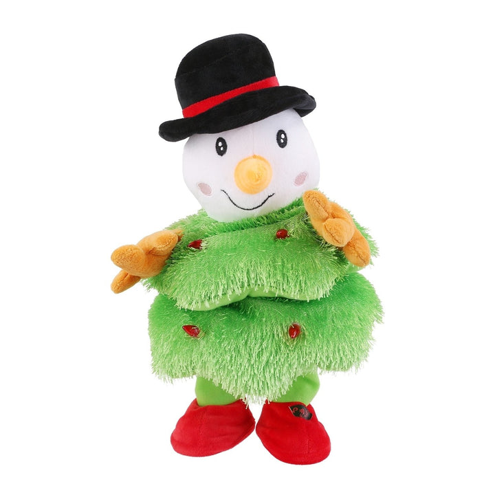 Dancing Singing Plush Toy Interactive Snowman Colorful Christmas Gift 13in Image 1