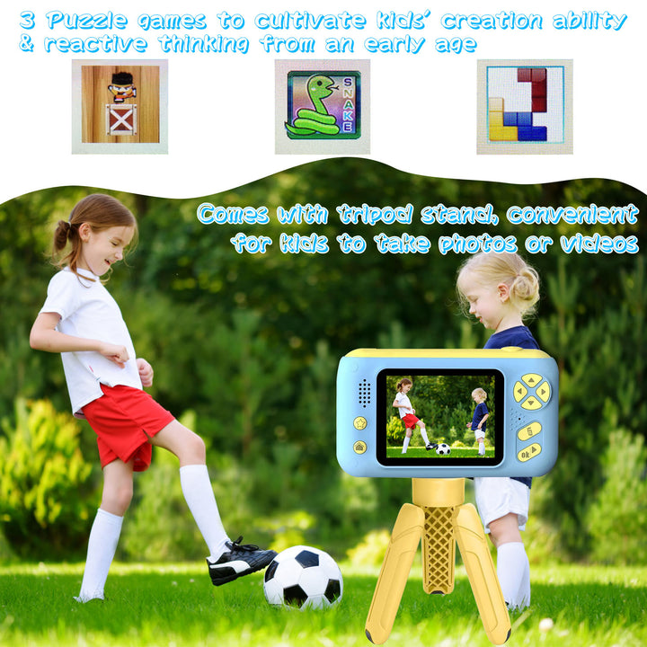 Kids Digital Camera with Flip Lens Children Video Camcorder Christmas Toy Birthday Gifts with Tripod 2.4in Screen 32G Image 8