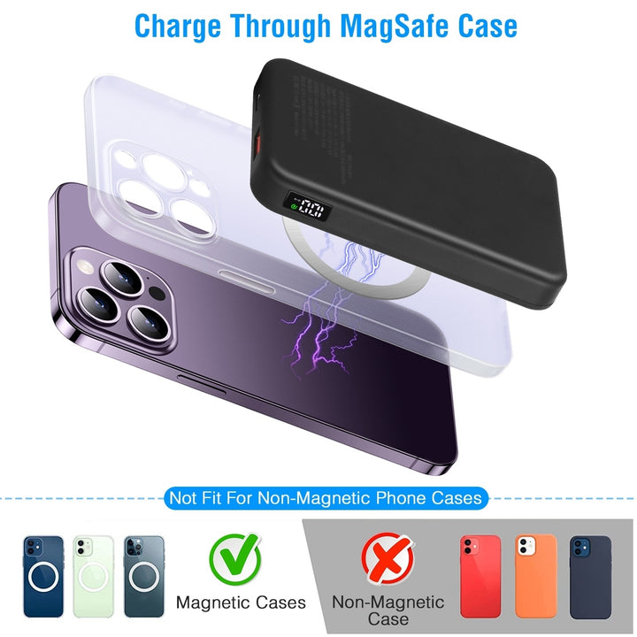 Wireless Power Bank 10000mAh Magnetic Portable Charger 22.5W Fast Charging Image 3