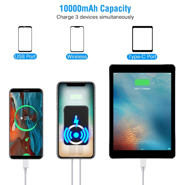 Wireless Power Bank 10000mAh Magnetic Portable Charger 22.5W Fast Charging Image 4