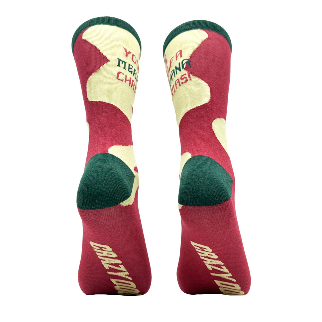 Mens Have Yourself A Merry Juana Christmas Socks Funny 420 Xmas Weed Smokers Footwear Image 4
