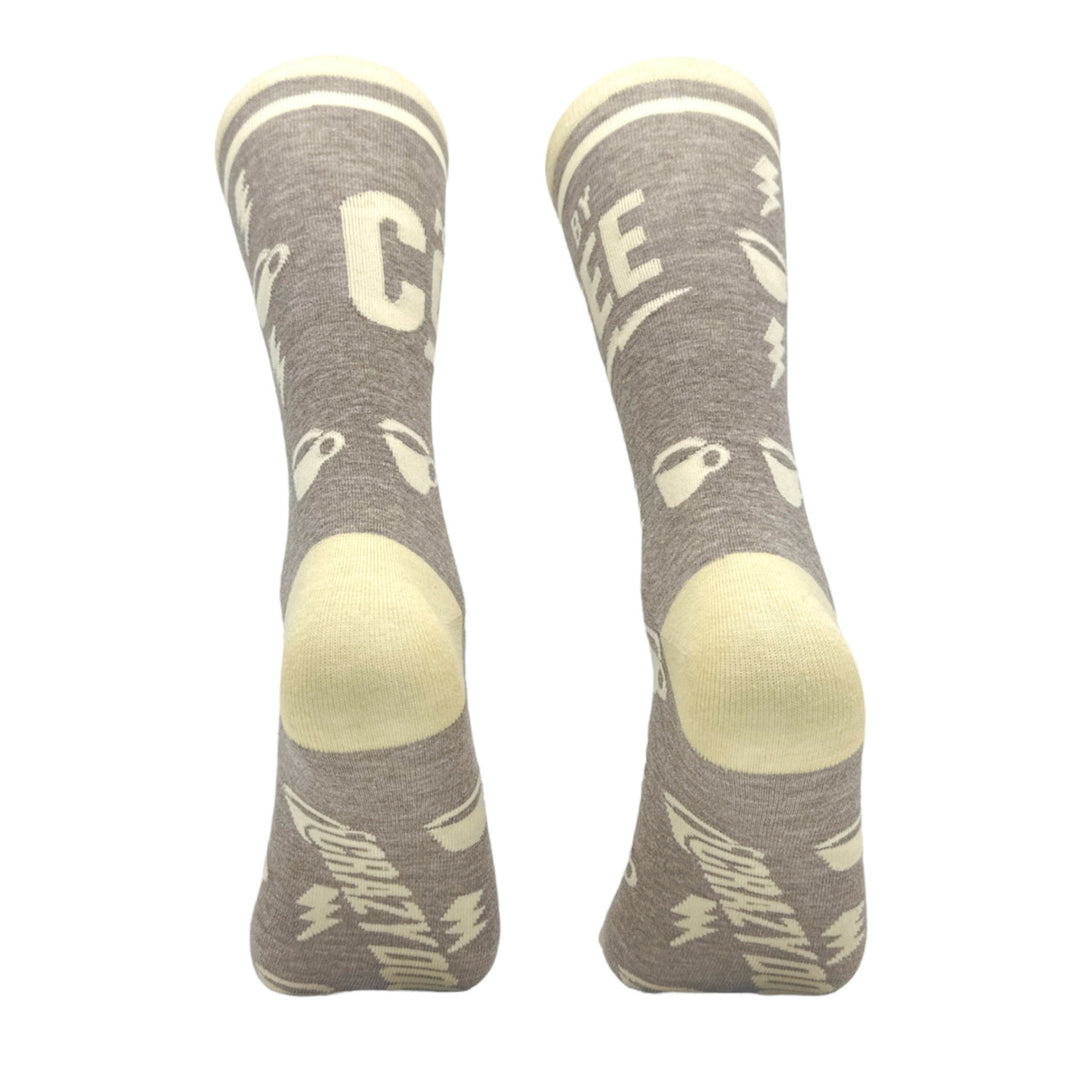 Mens Powered By Coffee Socks Funny Caffeine Lovers Novelty Socks Image 6