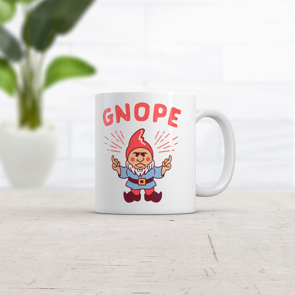 Gnope Mug Funny Nope Little Gnome Wizard Graphic Novelty Coffee Cup -11oz Image 2