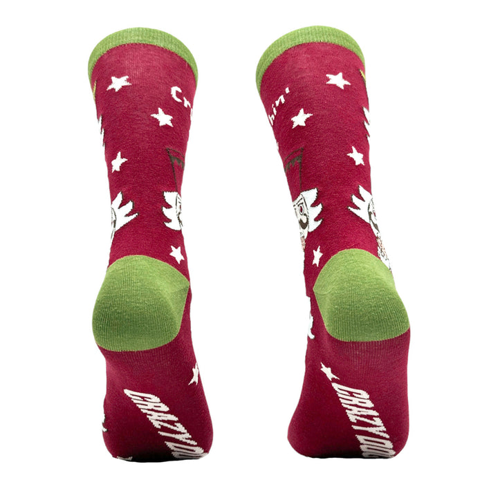 Womens Crushin It Socks Funny Xmas Party Holiday Nutcracker Footwear Image 6