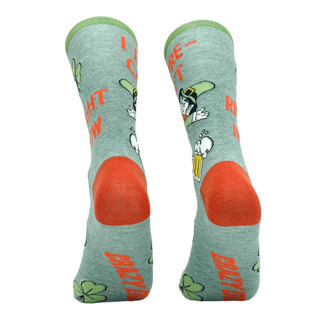 Womens I Leprecant Right Now Socks Funny Drinking Leprechaun Clover Footwear Image 4