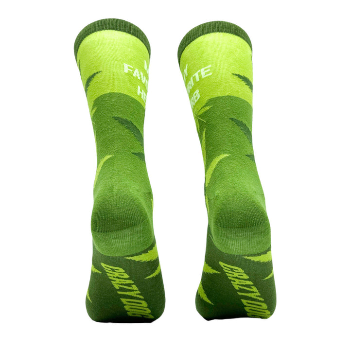 Womens My Favorite Herb Socks Funny 420 Weed Leaf Pot Smoke Lovers Footwear Image 6