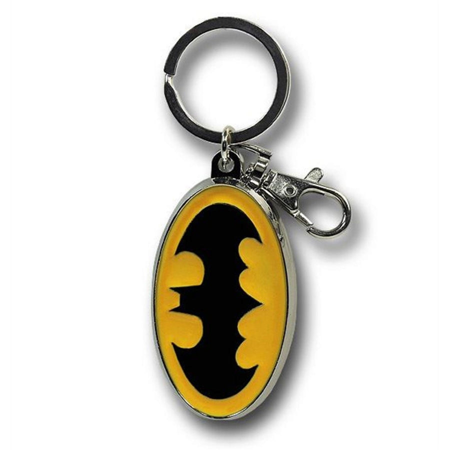 Batman Color Symbol Pewter Keychain Image 1