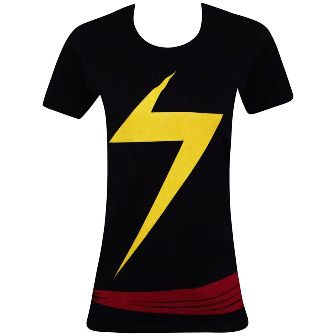 Ms. Marvel Womens Costume Fitted T-Shirt Image 1
