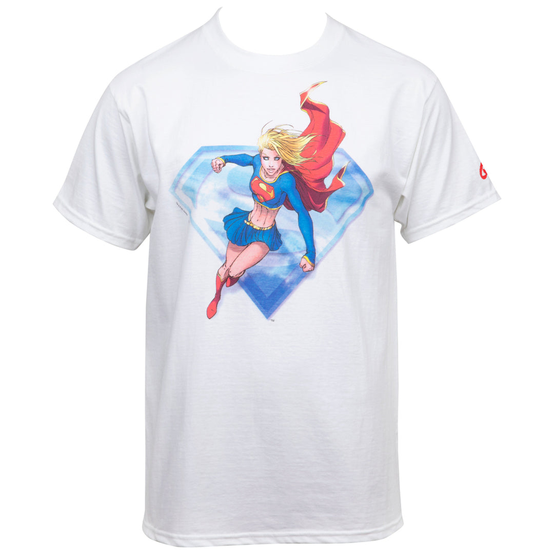 Supergirl White Adult T-Shirt Michael Turner Image 1