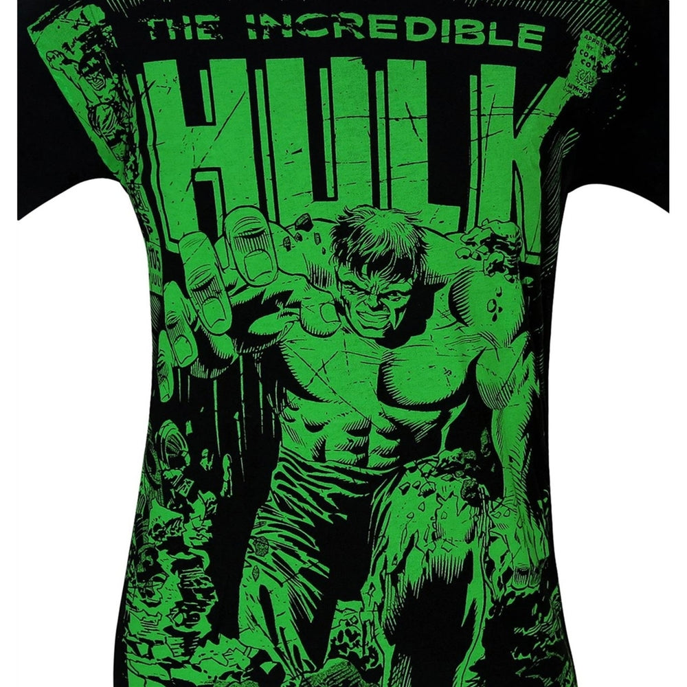 Hulk 105 Cover Black 30 Single T-Shirt Image 2