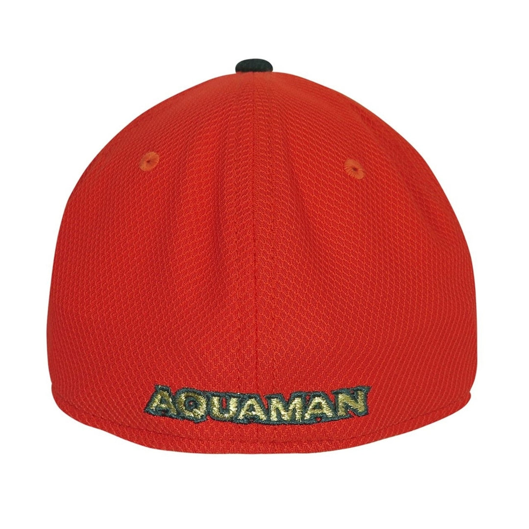Aquaman Symbol Orange 39Thirty Fitted Hat Image 4