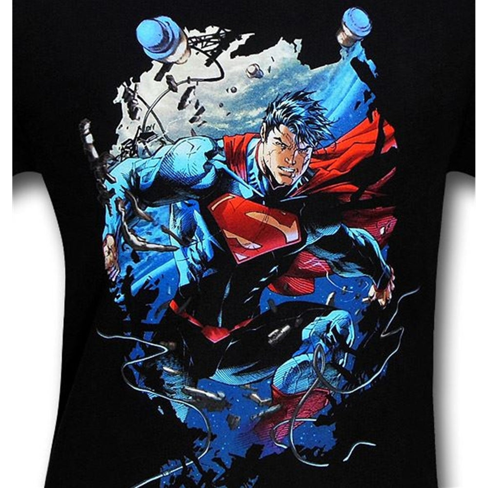 Superman Unchained by Jim Lee T-Shirt Image 2