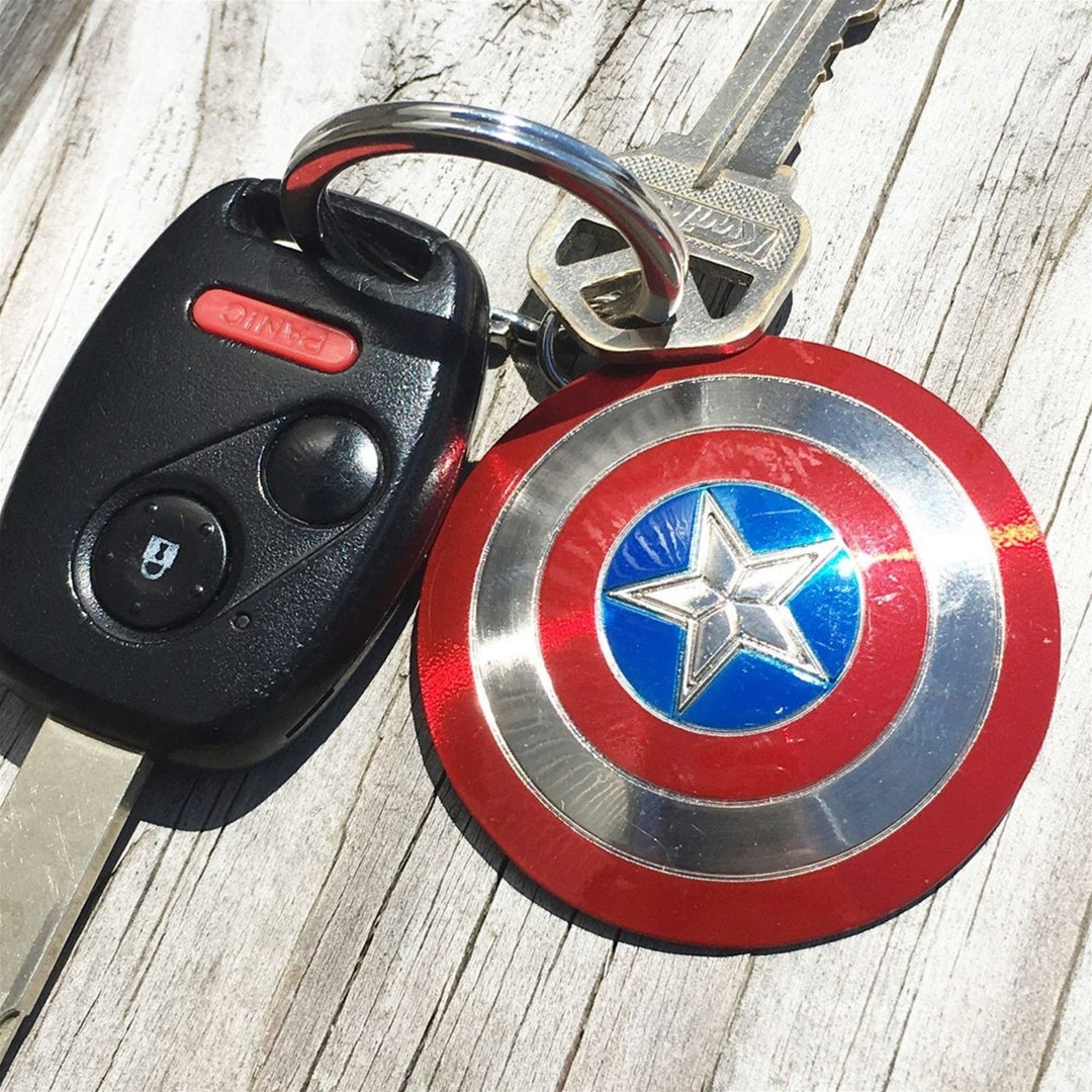 Captain America Movie Metal Shield Keychain Image 3