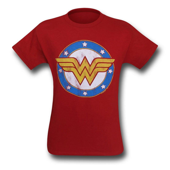 Wonder Woman Symbol and Stars Kids T-Shirt Image 6