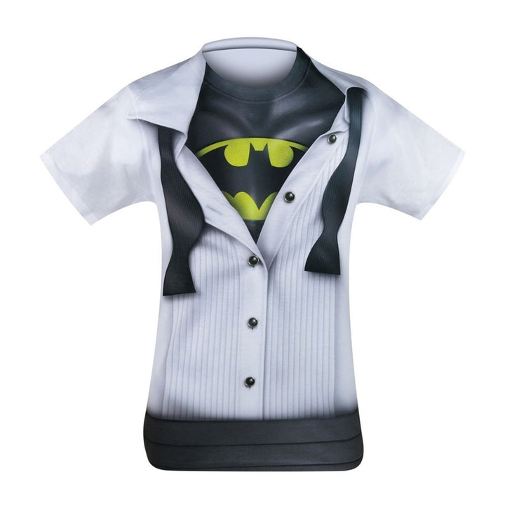 Batman Tuxedo Costume Reveal Sublimated T-Shirt Image 4