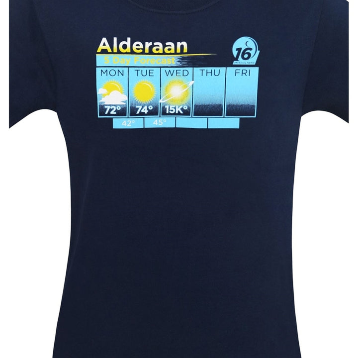 Alderaan 5 Day Forecast T-Shirt Image 3