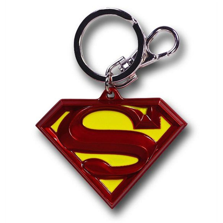 Superman Symbol Color Pewter Keyring Image 1